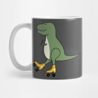 Roller skating dino Mug